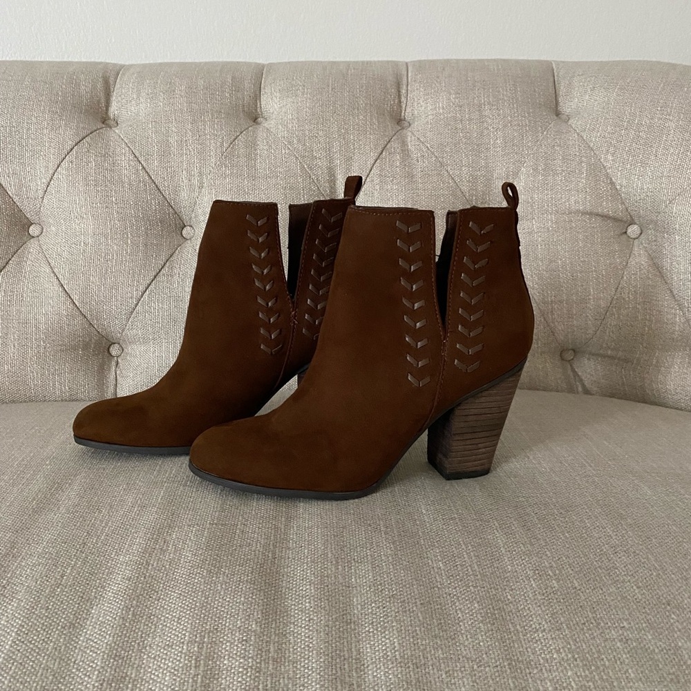 Brown Ankle Boots, Size 8